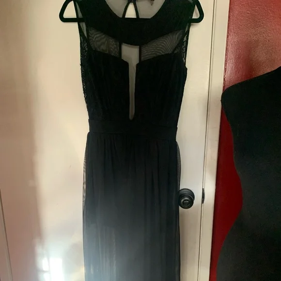 Blackheart Dresses | Sheer Maxi Dress With Shorts Underneath | Color: Black | Size: M | Moniquegabriela's Closet